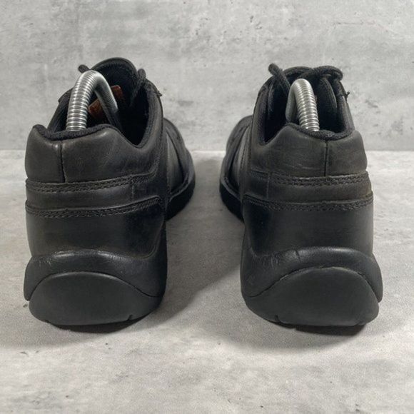 Harley Davidson Low Top Boots Mens Sz 8.5 Womens 10 Riding Black Leather Shoes - Picture 4 of 9